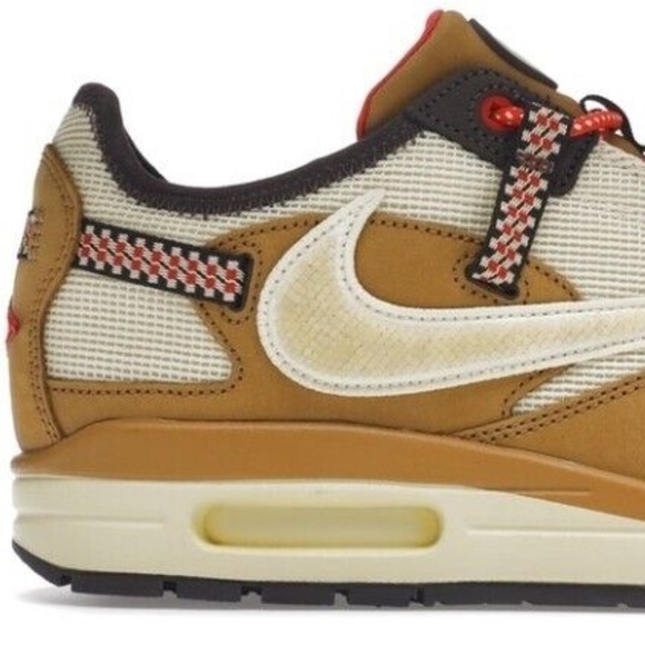 Nike Air Max 1 Travis Scott Cactus Jack Wheat Lemon Drop Mens Size 4.5 - Picture 3 of 16